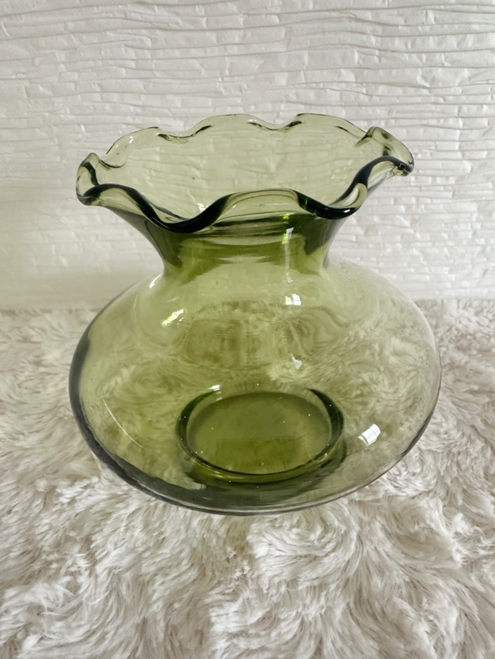Vintage Anchor Hocking Light Green Glass Vase